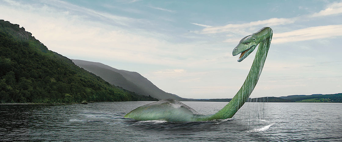 Illustration of giant lake creature